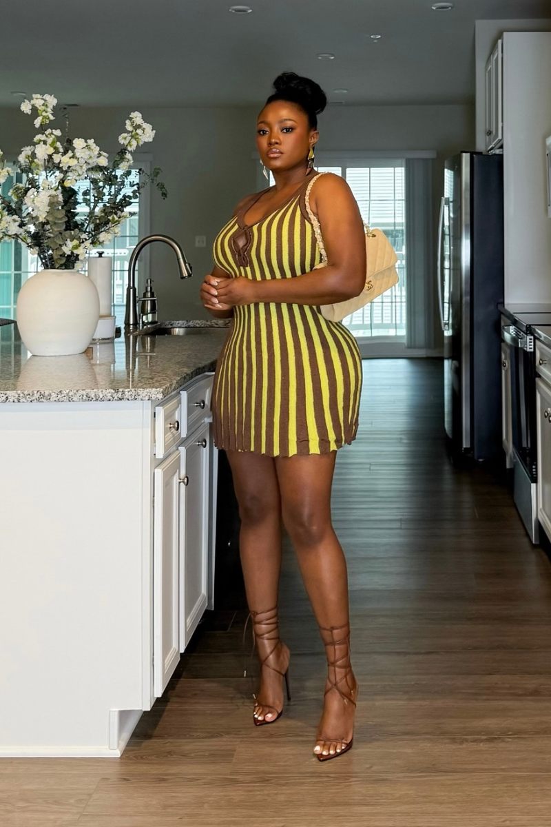 “AMAYA” KNIT MINI DRESS