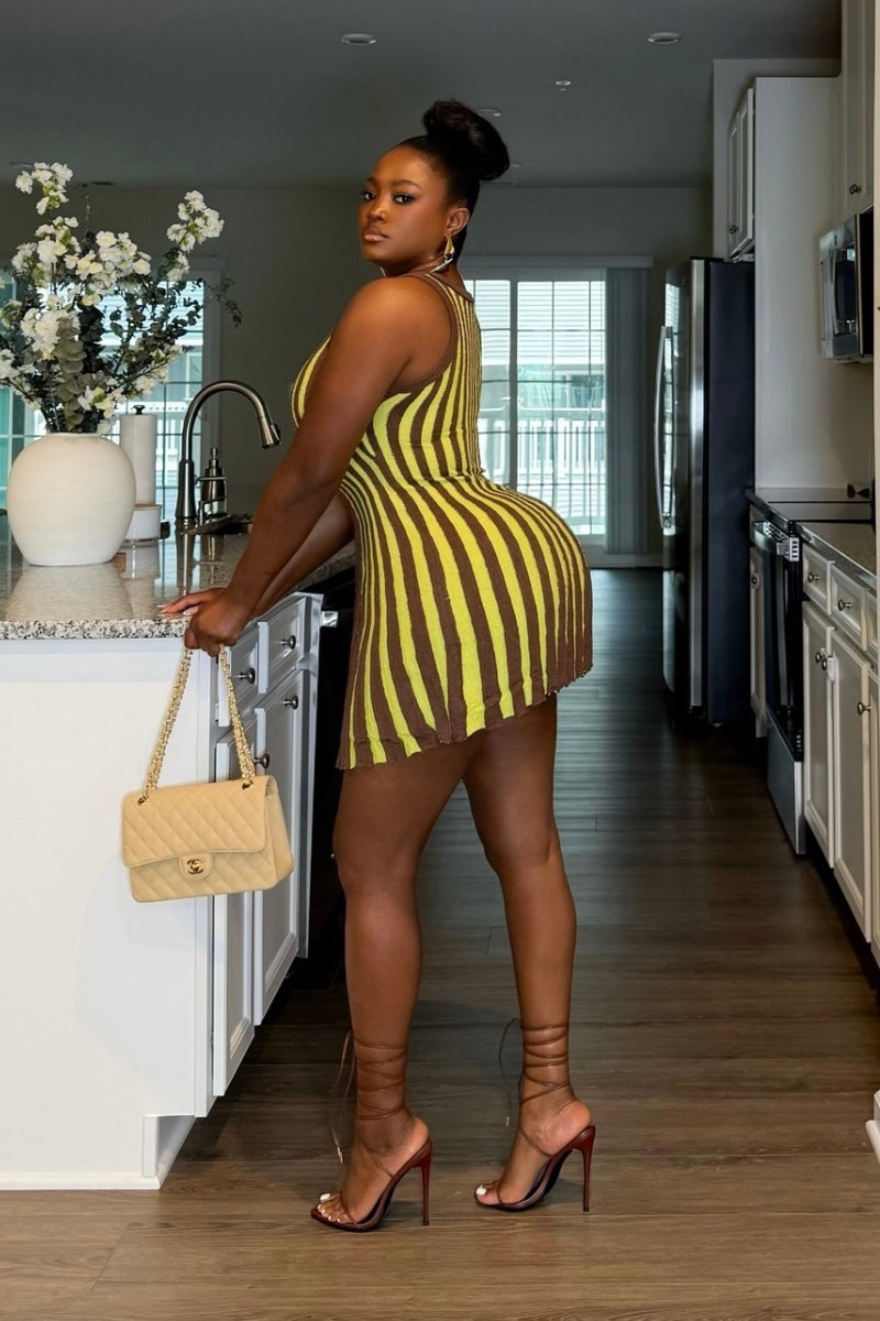 “AMAYA” KNIT MINI DRESS