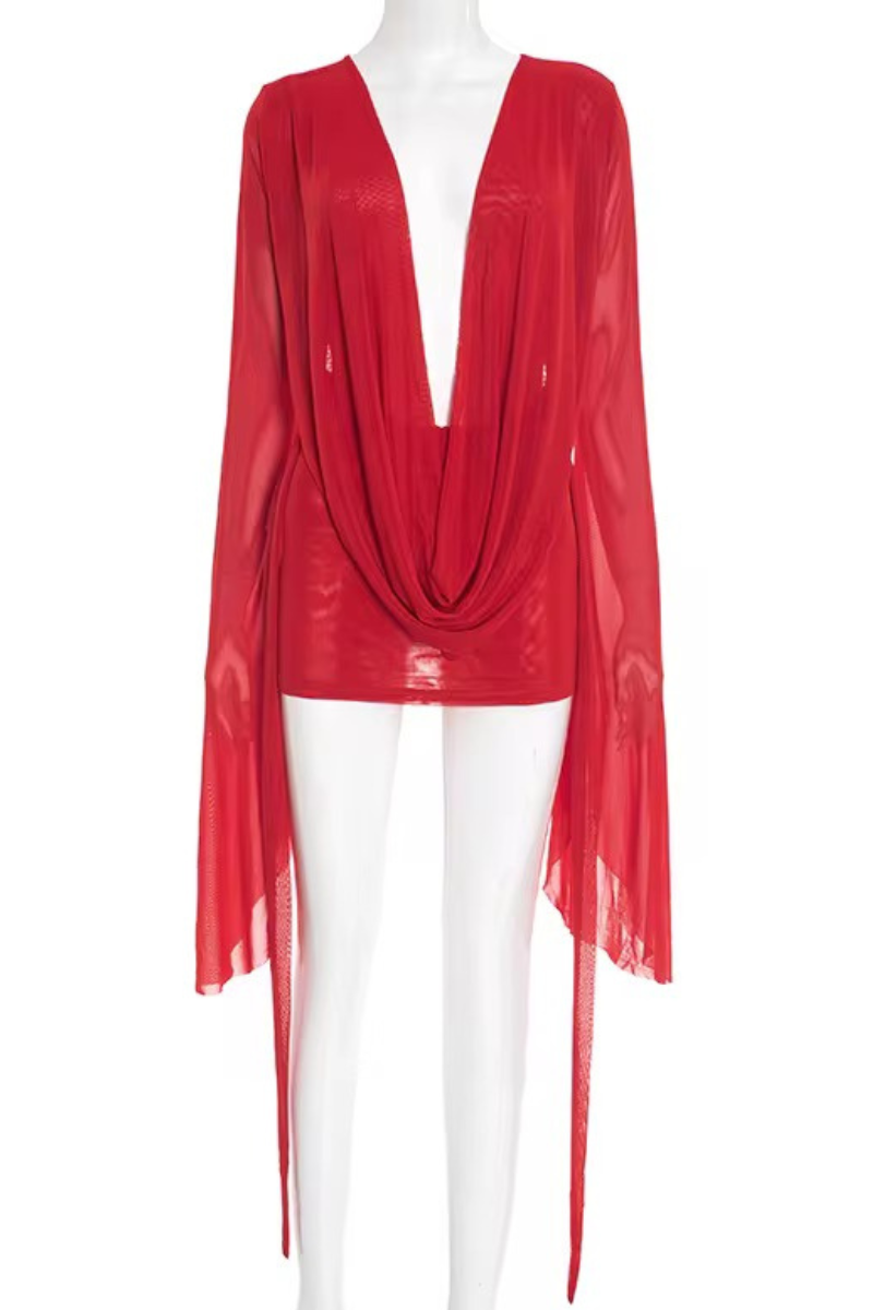 “EMONIE” MINI DRESS (RED ROSE)