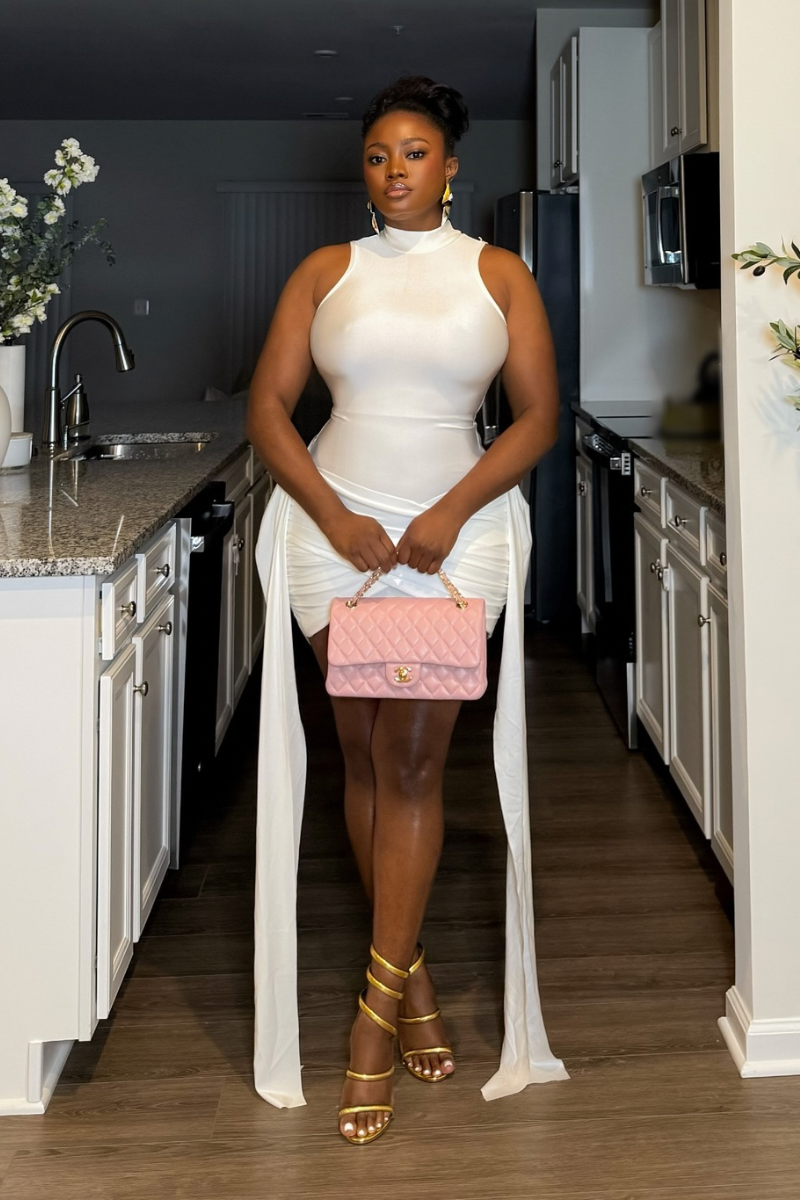 “SIANNA” MINI DRESS (WHITE)