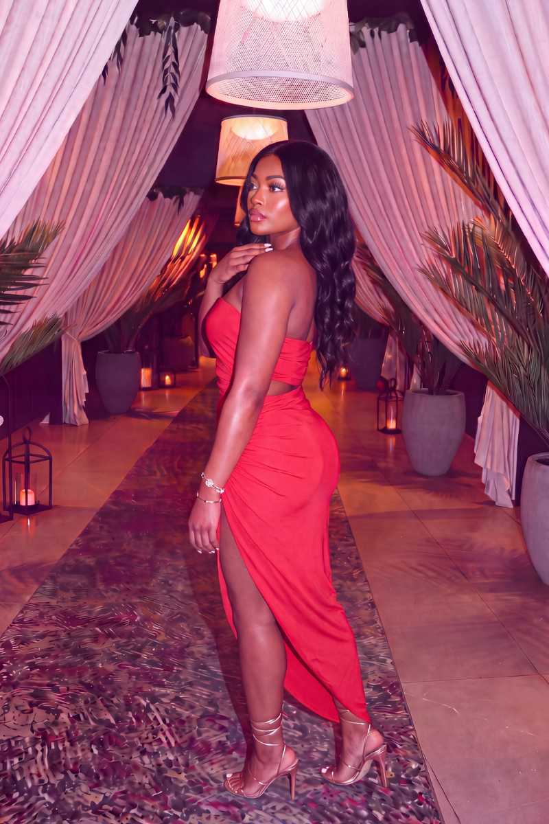“BRI” MAXI DRESS (RED)