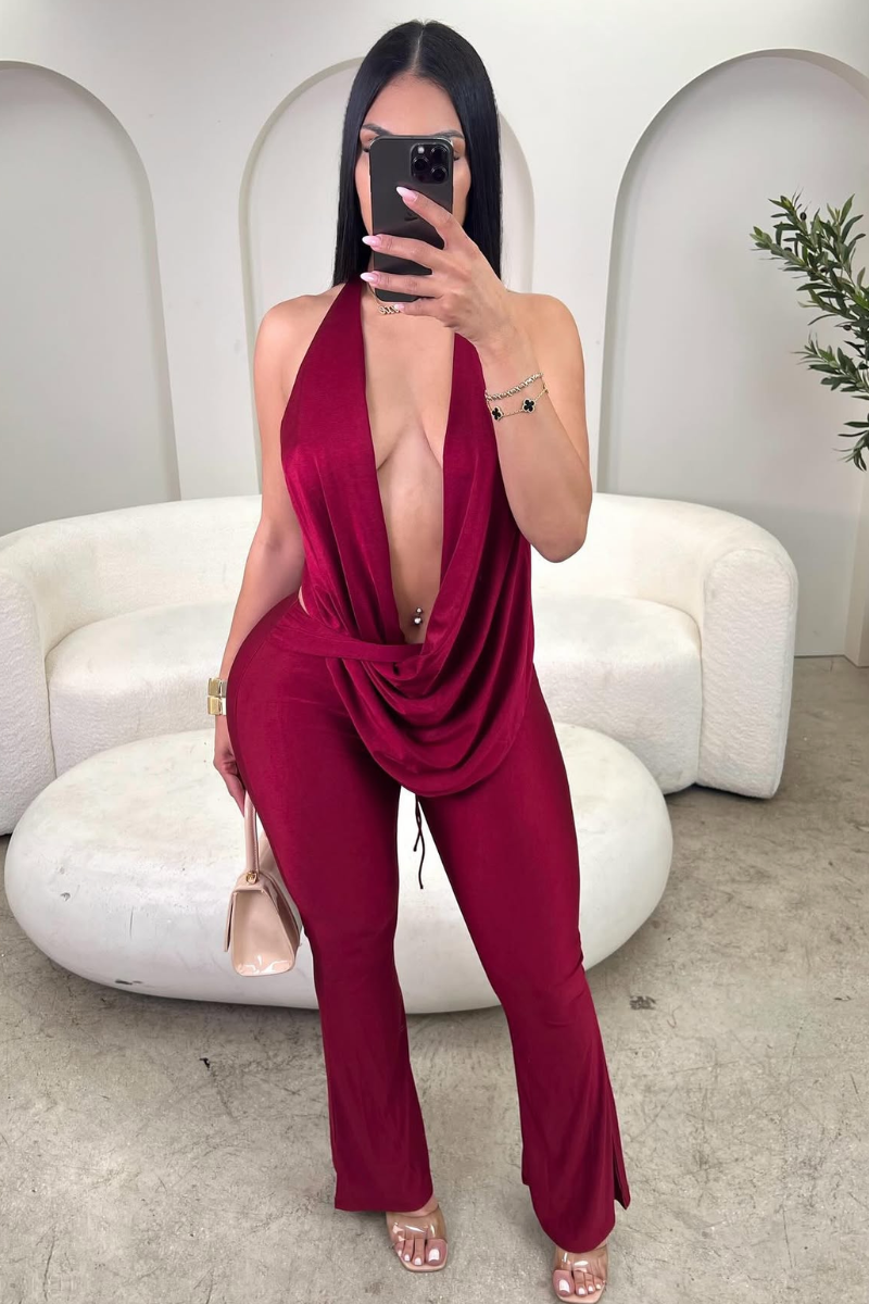 “JOLIE” JUMPSUIT (BURGUNDY)