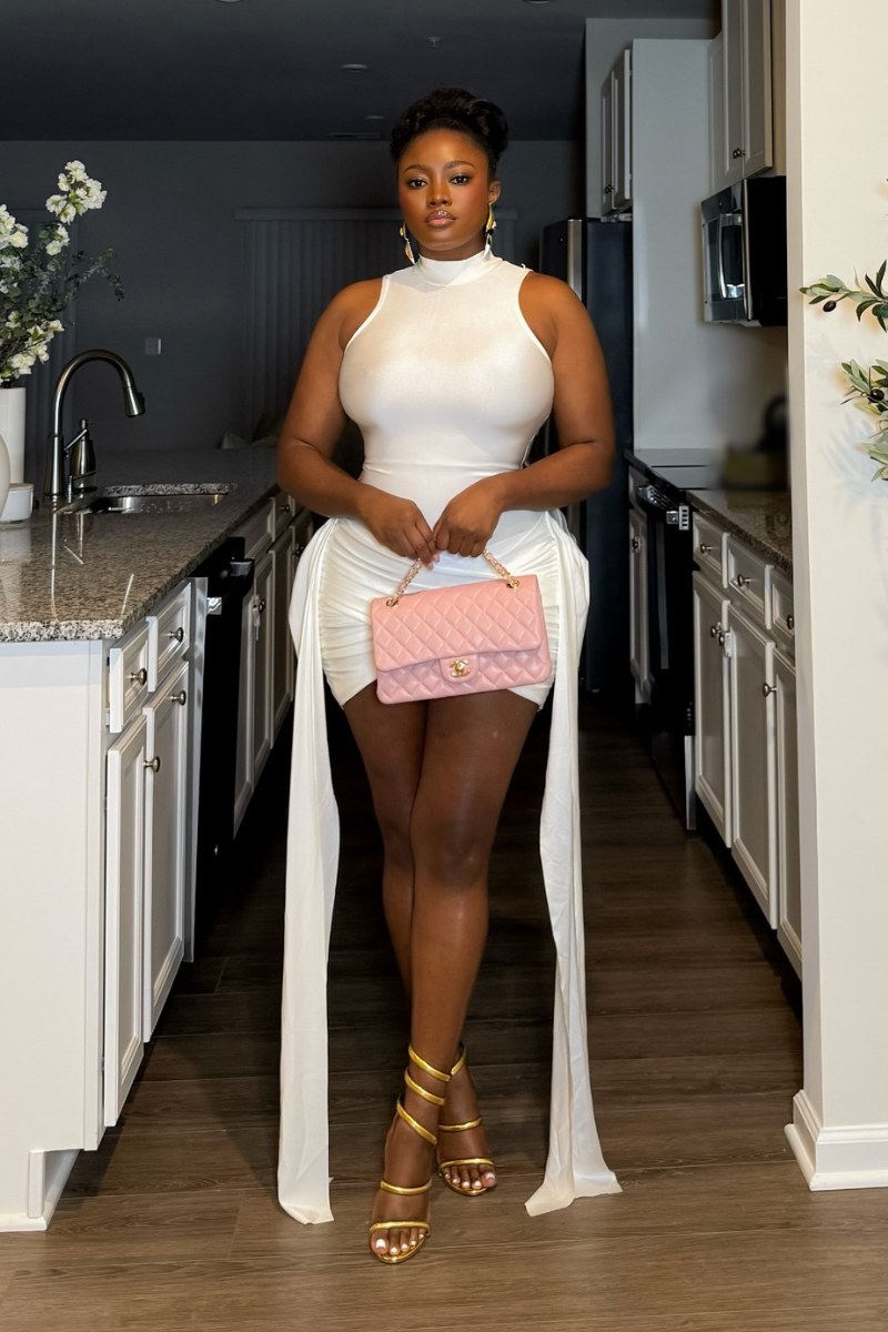“SIANNA” MINI DRESS (WHITE)