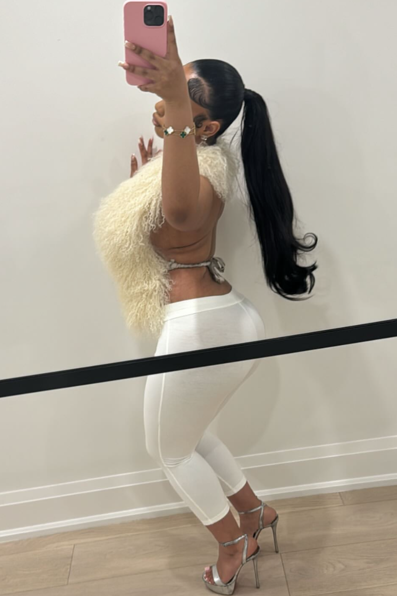 “MONGOLIAN” FUR TOP (NATURAL WHITE)