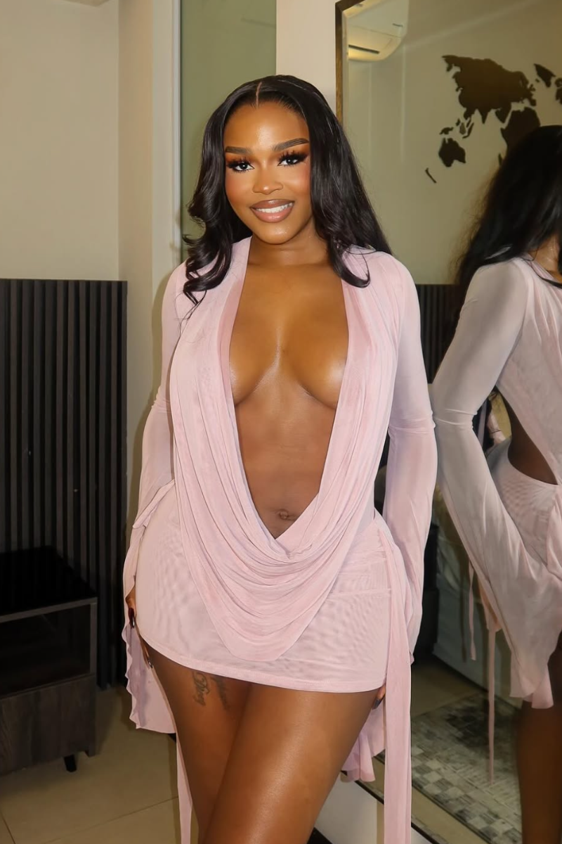 “EMONIE” MINI DRESS (BLUSH PINK)