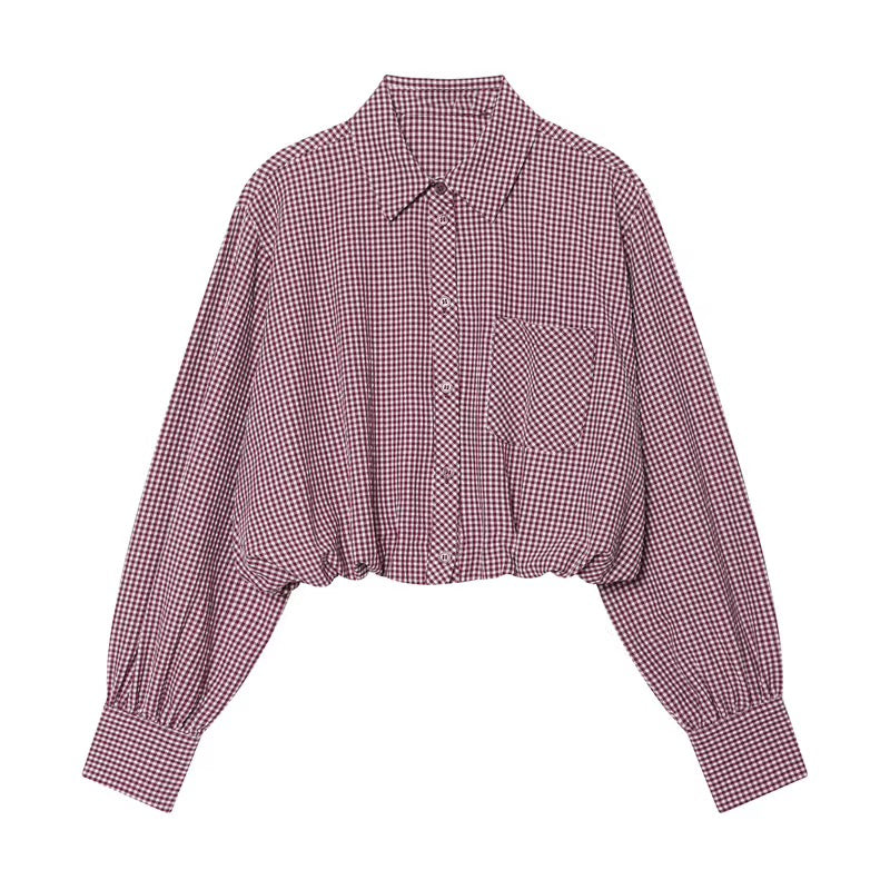 “PRETTY IN PLAID” CROP TOP (BURGUNDY)