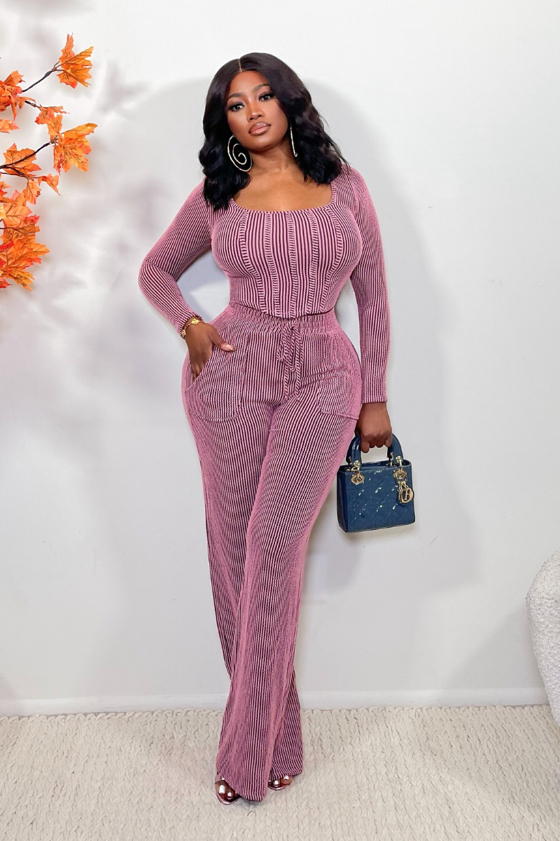 “ARIANA PANTS SET (PINK)