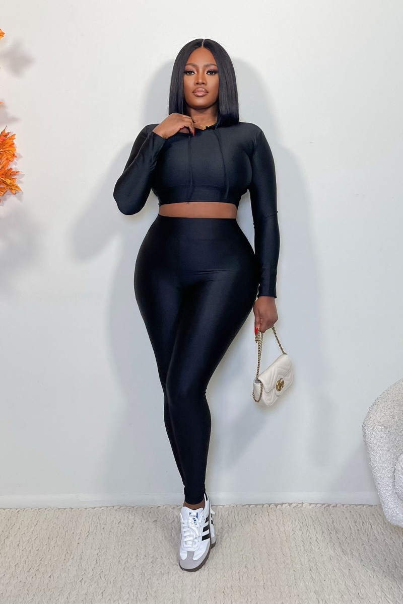 “GLO” LEGGINGS SET (BLACK)