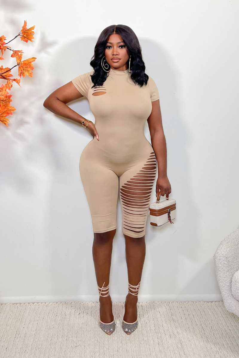 “SPLIT DECISION” ROMPER (NUDE) S/XL