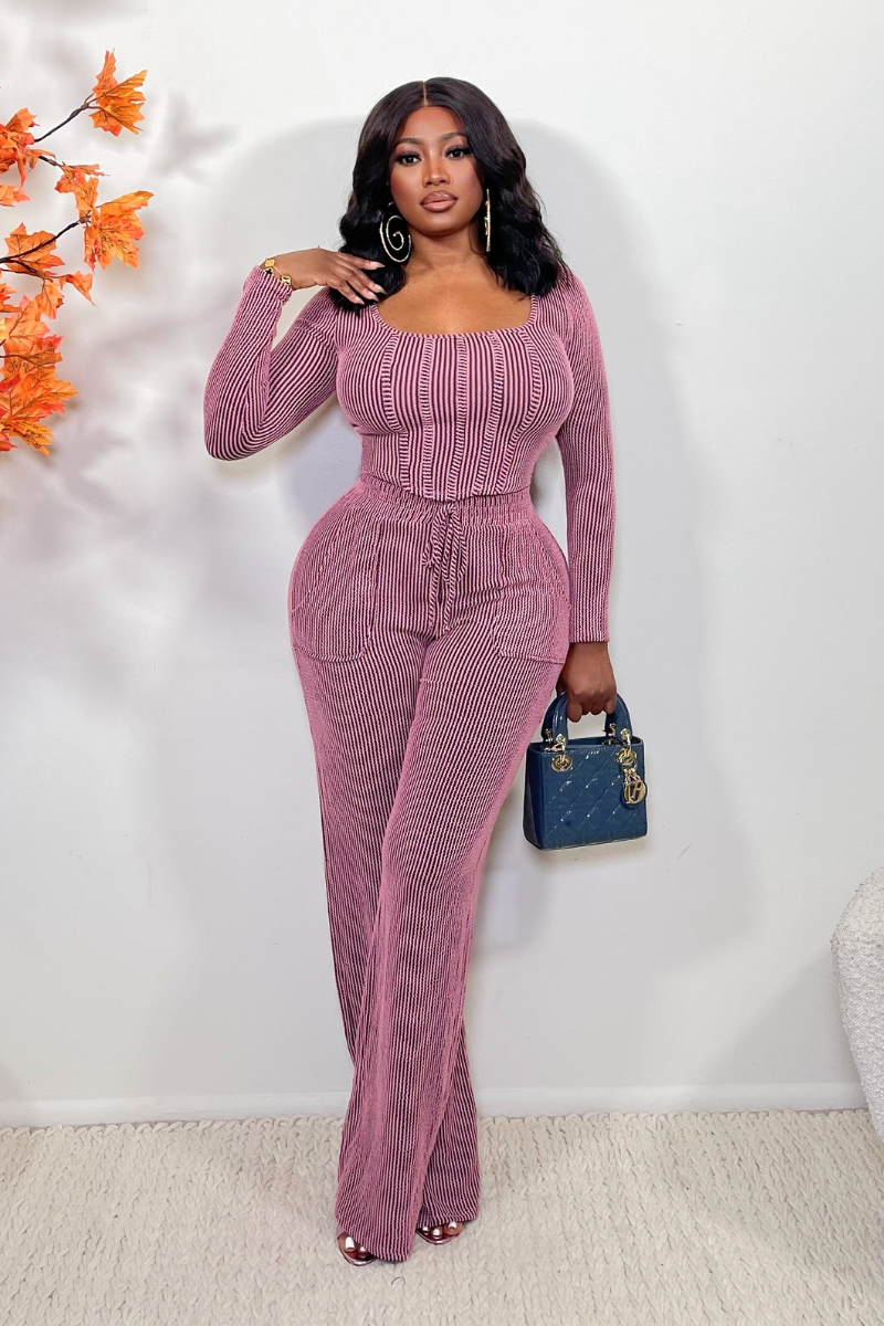 “ARIANA PANTS SET (PINK)