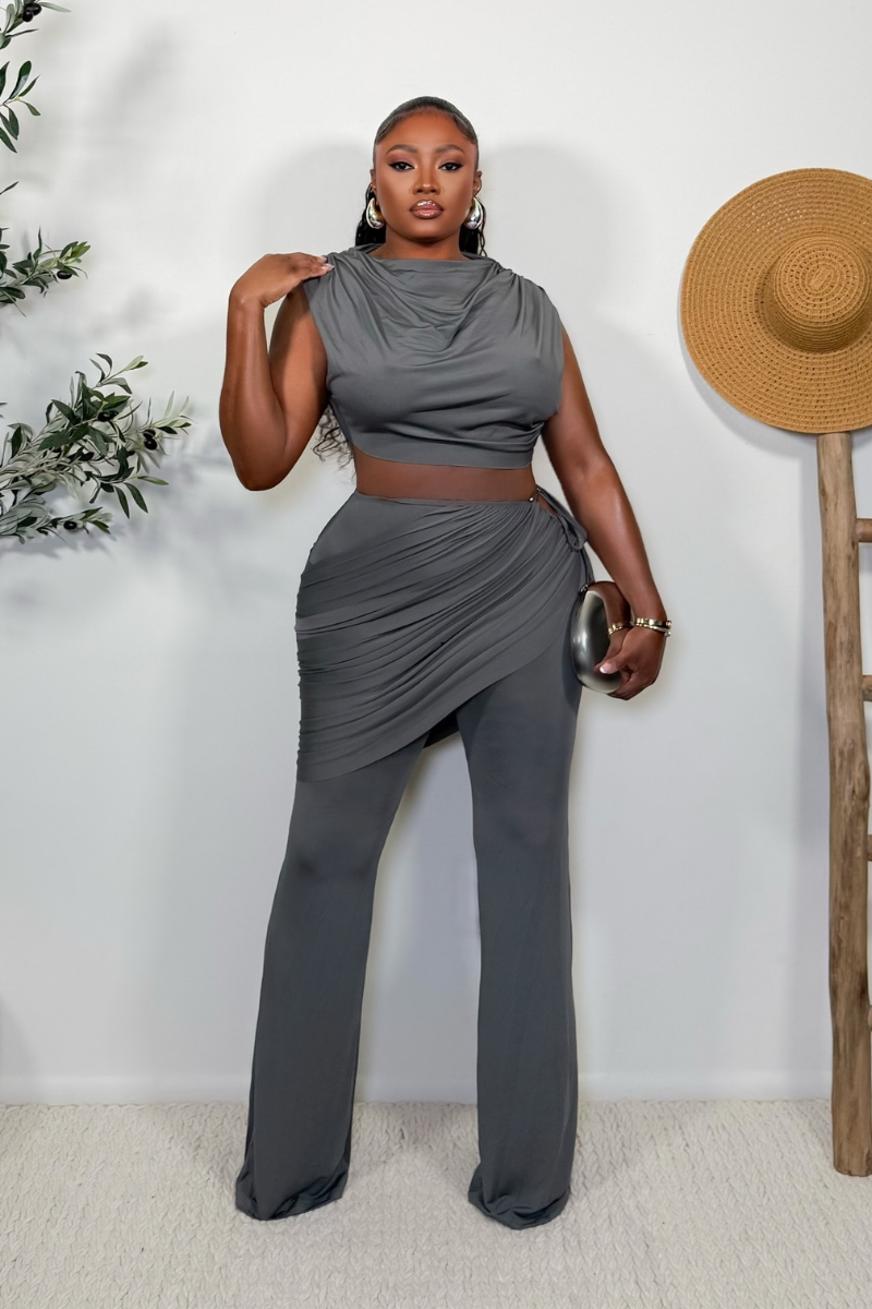 “MINA” TWO PIECE SET (GRAY)
