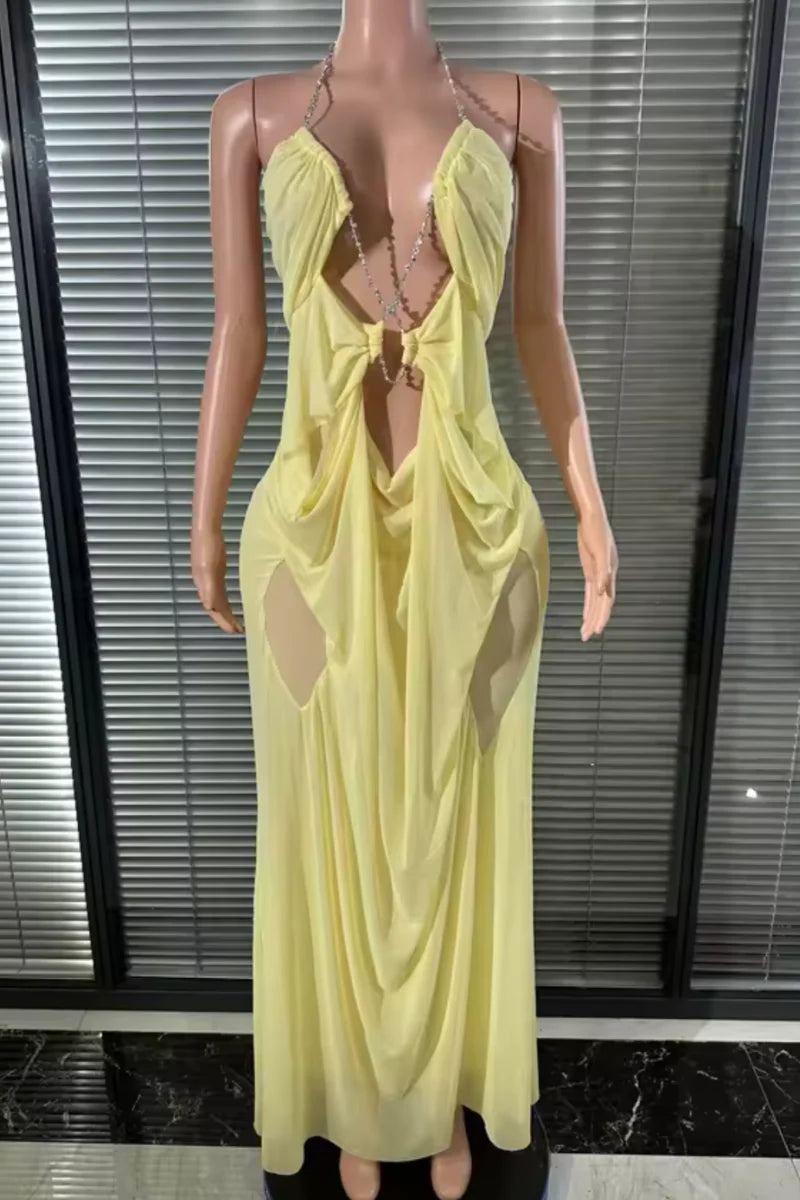 “AMOUR” MAXI DRESS (Yellow)