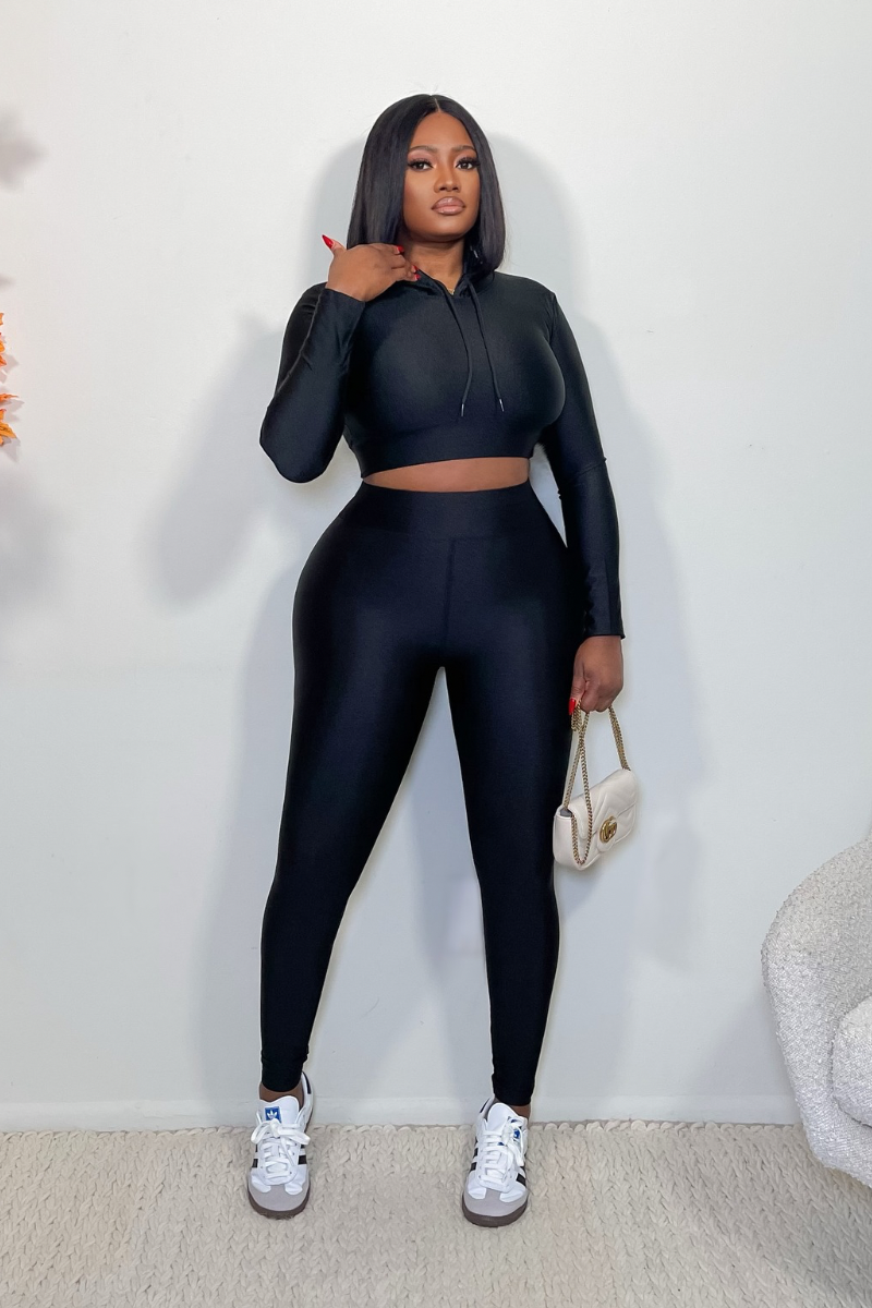 “GLO” LEGGINGS SET (BLACK)