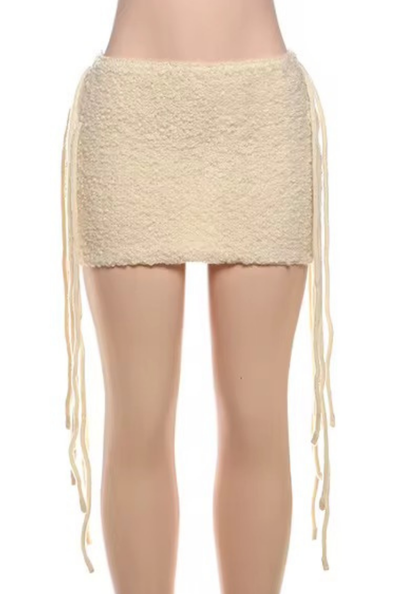 “CHELSEA” MINI SKIRT (CREAM)