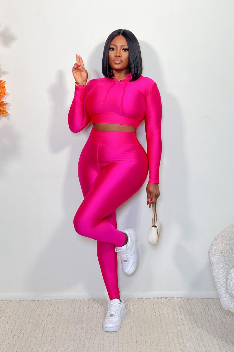 “GLO” LEGGINGS SET (PINK)