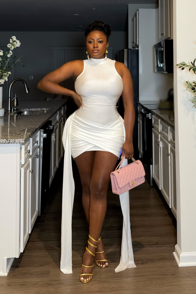“SIANNA” MINI DRESS (WHITE)