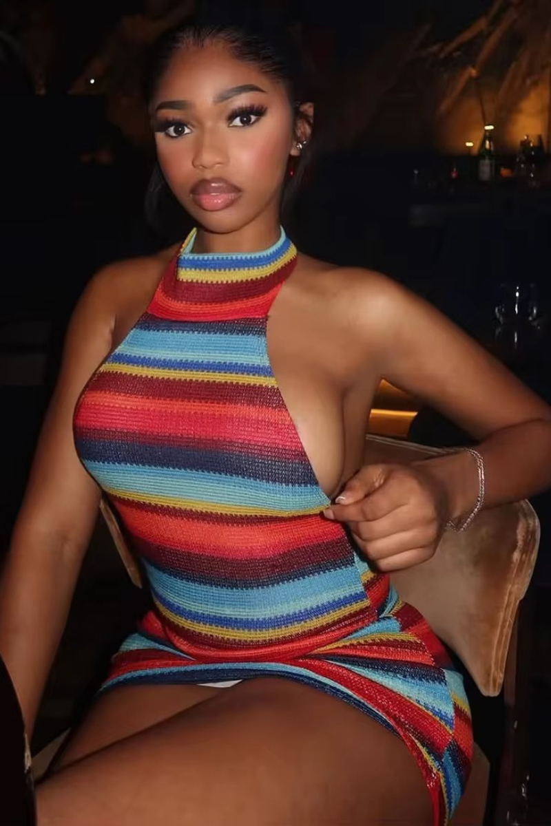 “ELLA” MINI DRESS (BLUE)