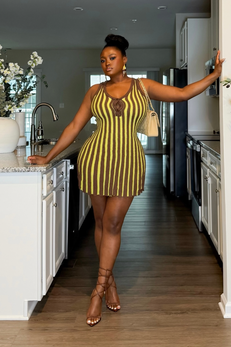 “AMAYA” KNIT MINI DRESS