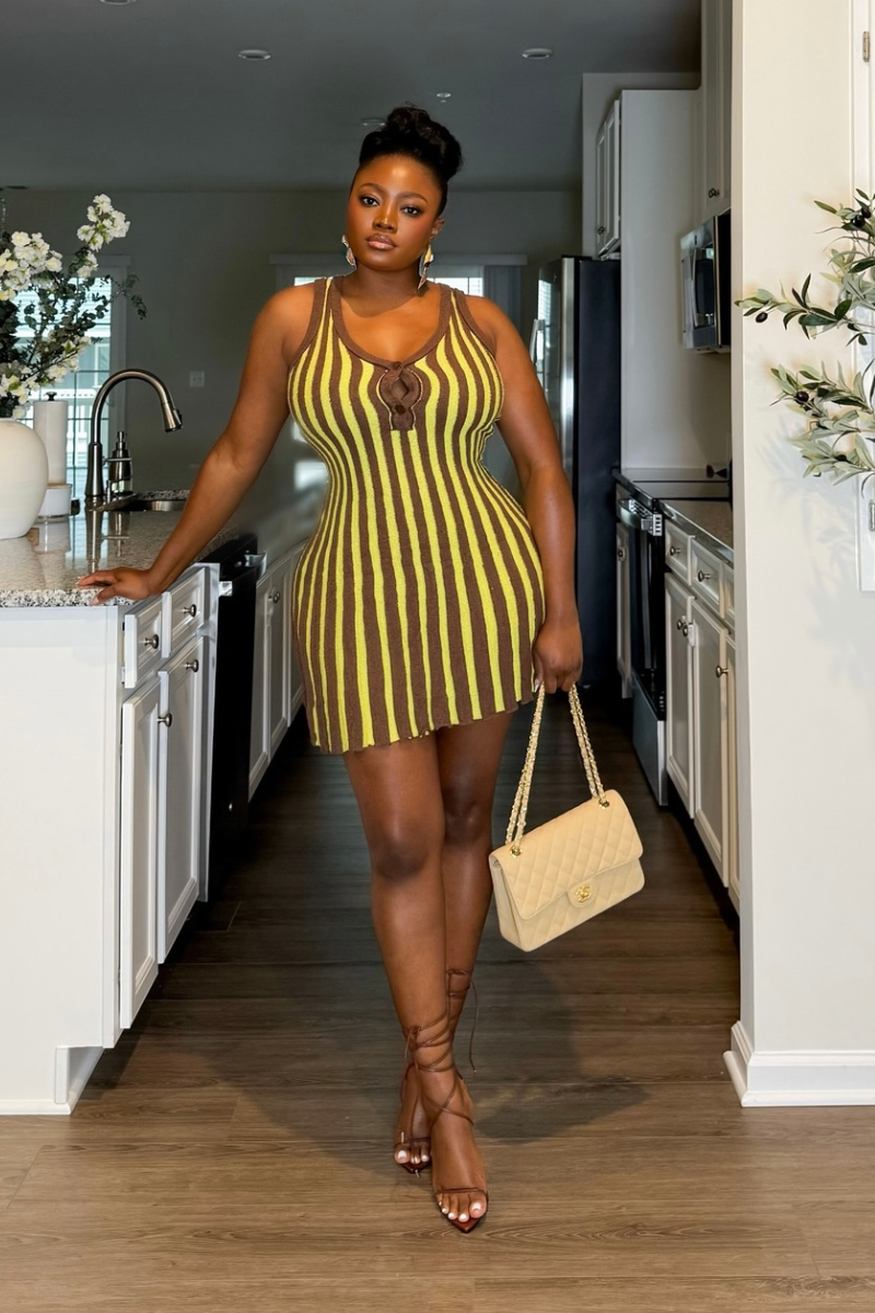 “AMAYA” KNIT MINI DRESS