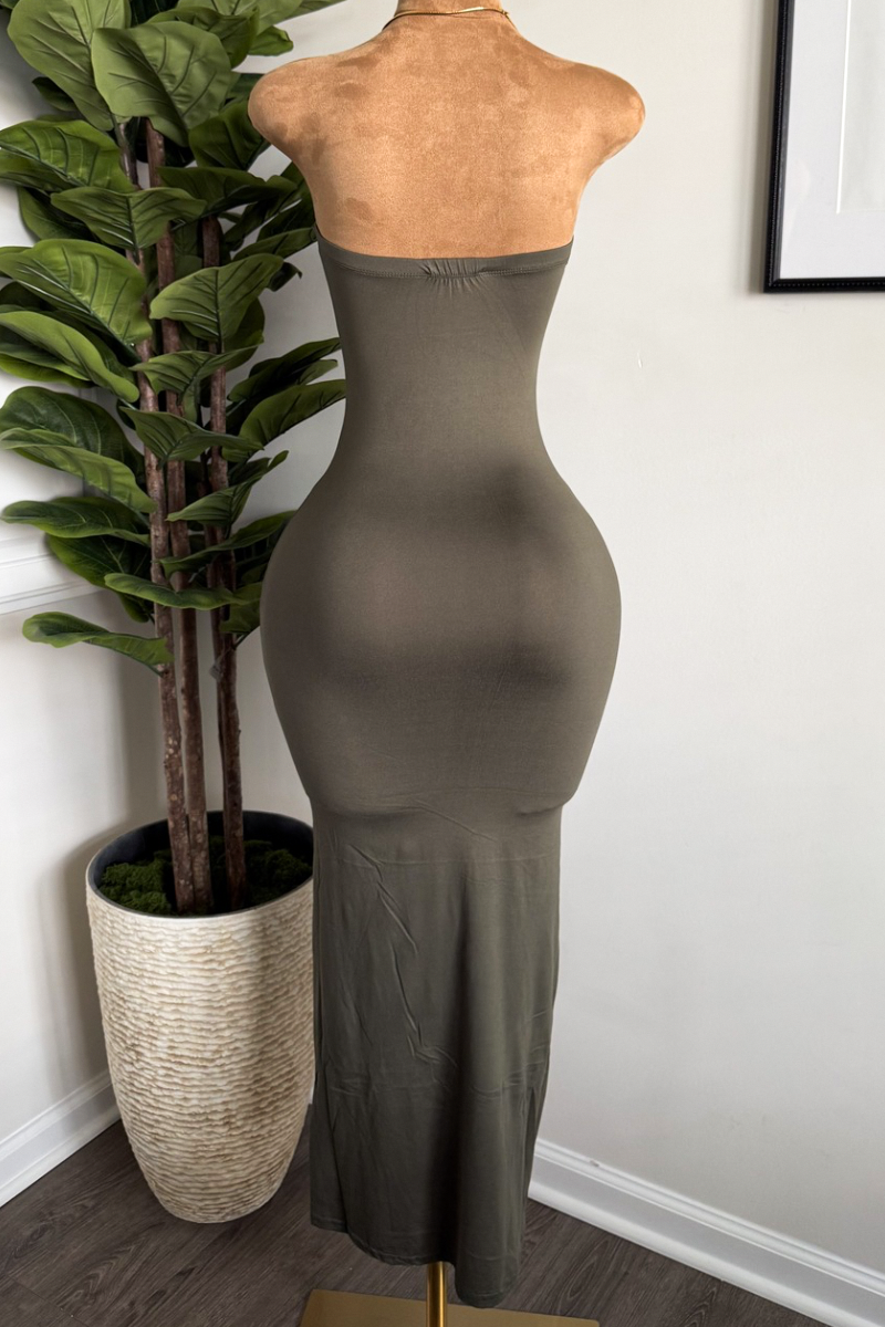 “BASIC” TUBE DRESS (OLIVE)