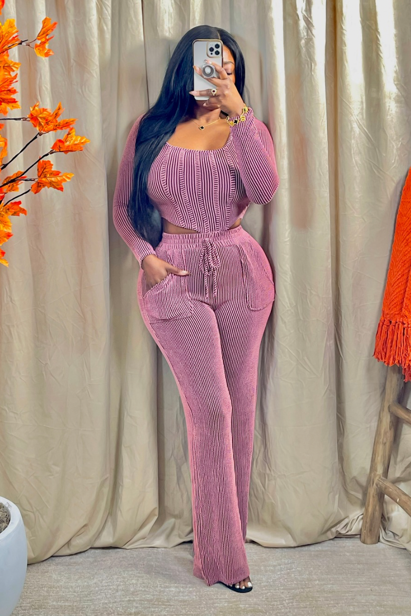 “ARIANA PANTS SET (PINK)