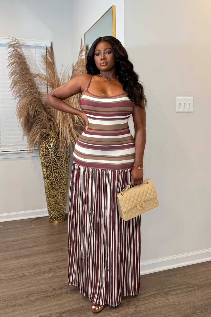 “EMILY” MAXI DRESS (CHOCOLATE)