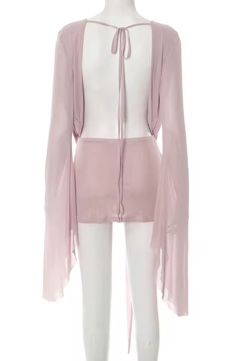 “EMONIE” MINI DRESS (BLUSH PINK)