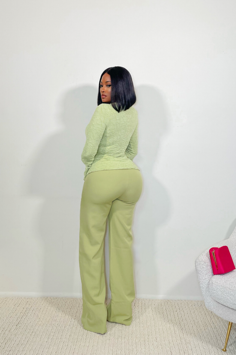 “BOSS LADY” PANTS (Chartreuse)