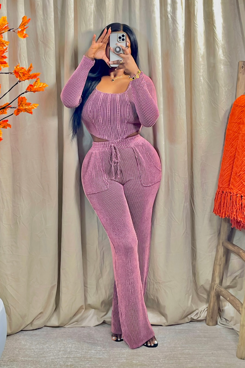 “ARIANA PANTS SET (PINK)