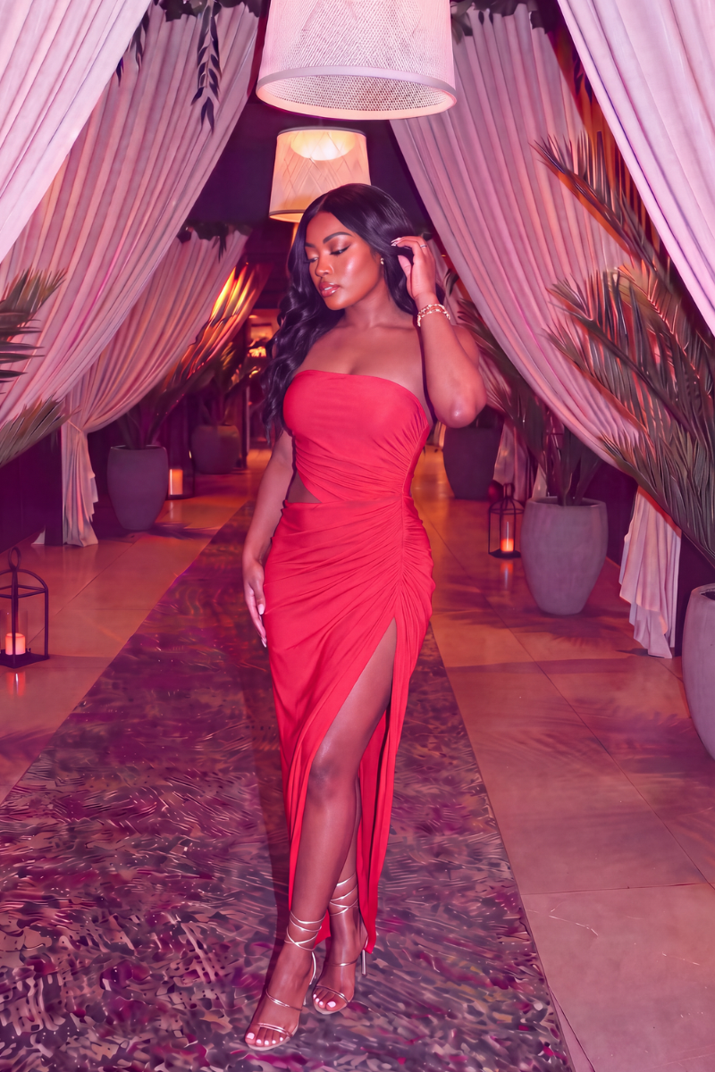 “BRI” MAXI DRESS (RED)
