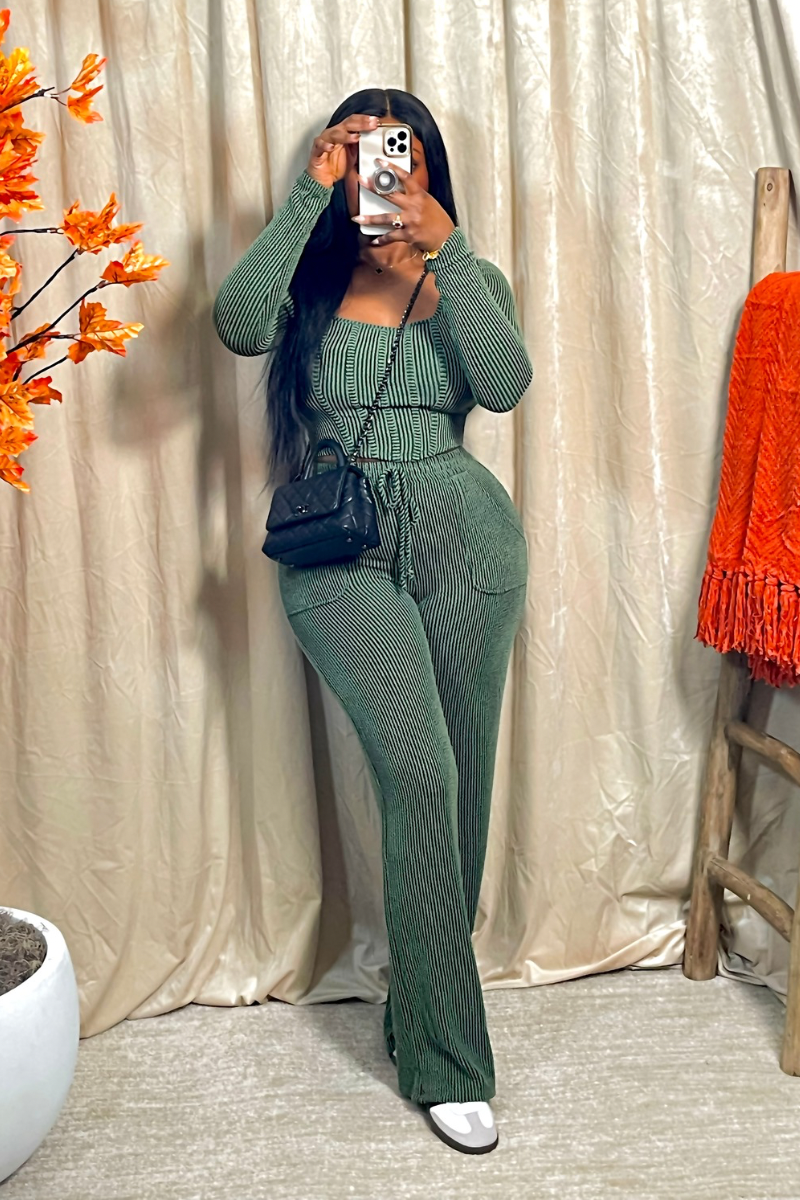 “ARIANA PANTS SET (GREEN)