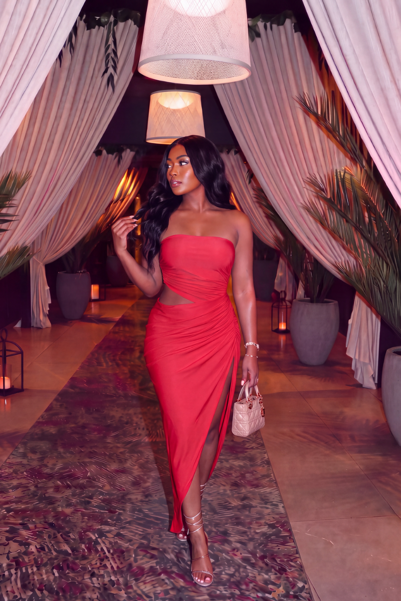 “BRI” MAXI DRESS (RED)