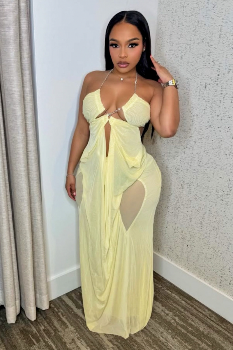 “AMOUR” MAXI DRESS (Yellow)