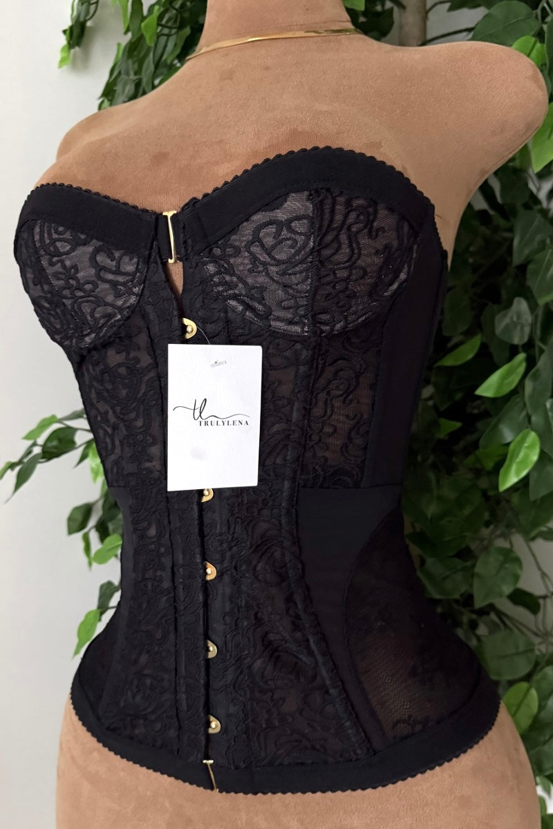 “DREAM” LACE CORSET (BLACK)