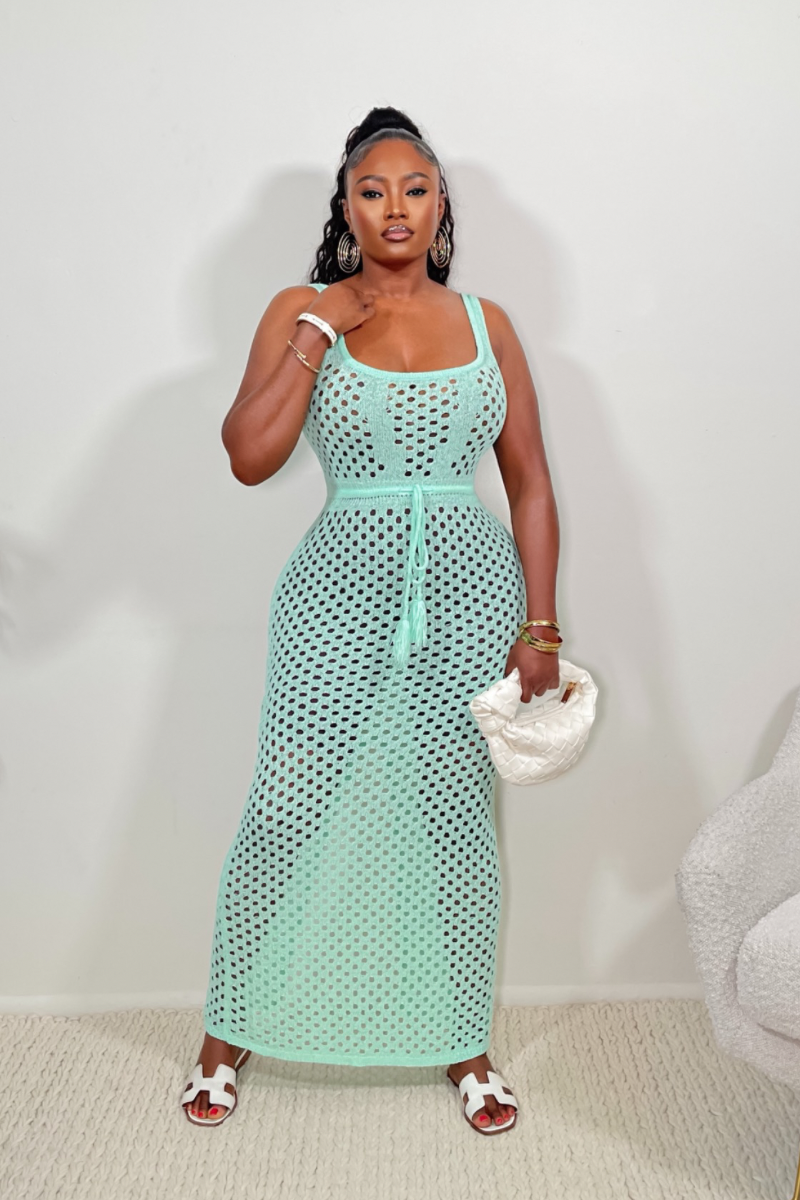 “VACATION ESSENTIAL” DRESS (MINT GREEN)