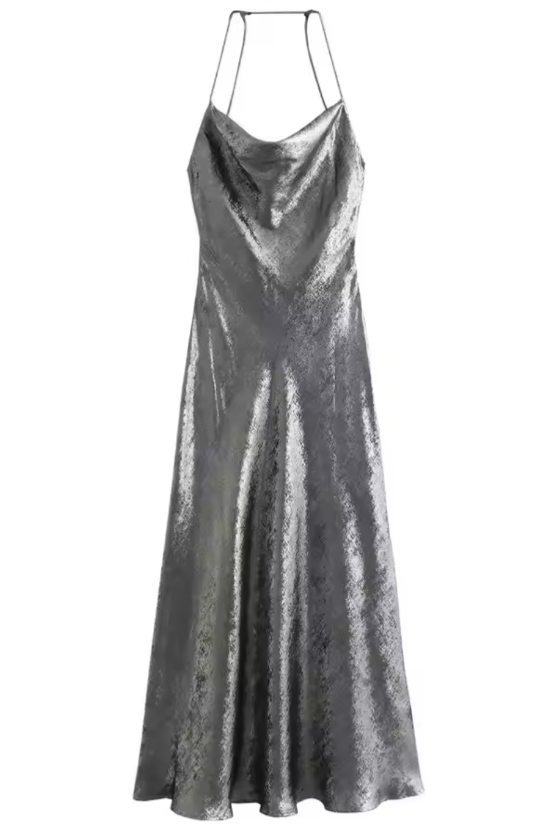 “METALLIC SILVER” DRESS