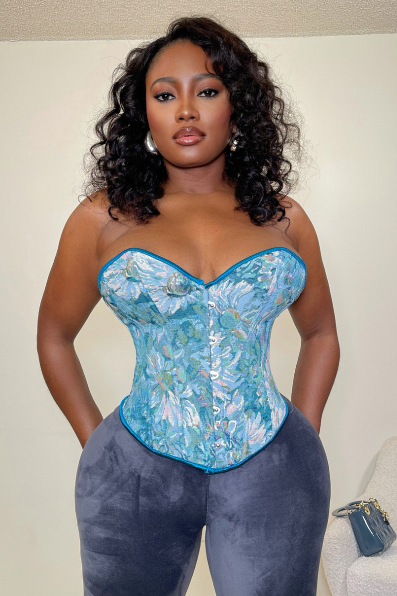 “ISSA” CORSET TOP (BLUE)