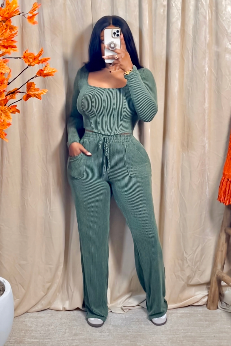 “ARIANA PANTS SET (GREEN)