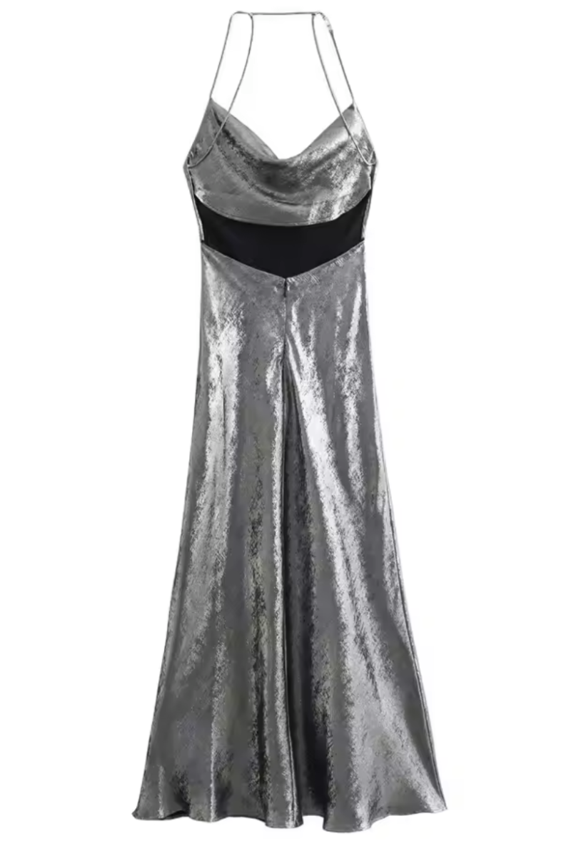 “METALLIC SILVER” DRESS