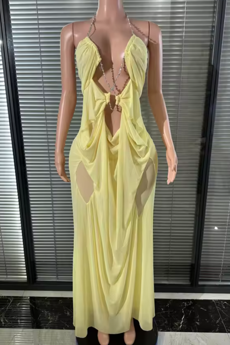 “AMOUR” MAXI DRESS (Yellow)