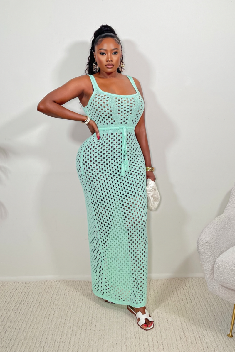 “VACATION ESSENTIAL” DRESS (MINT GREEN)