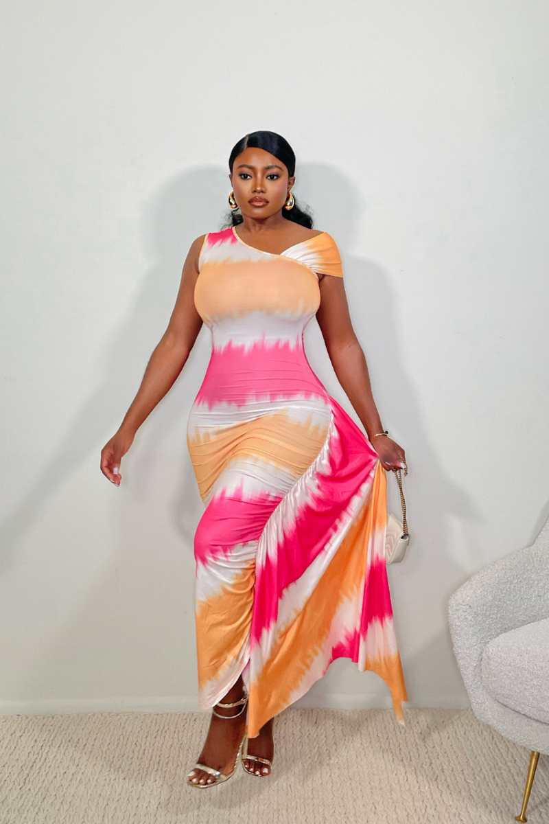 “GOLDEN HOUR” MAXI DRESS (PINK)