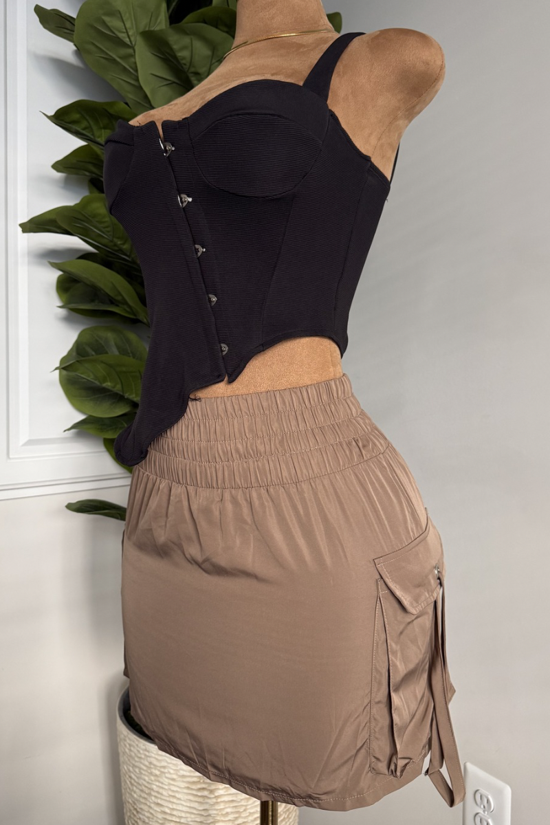 “MINI” SKIRT (KHAKI)