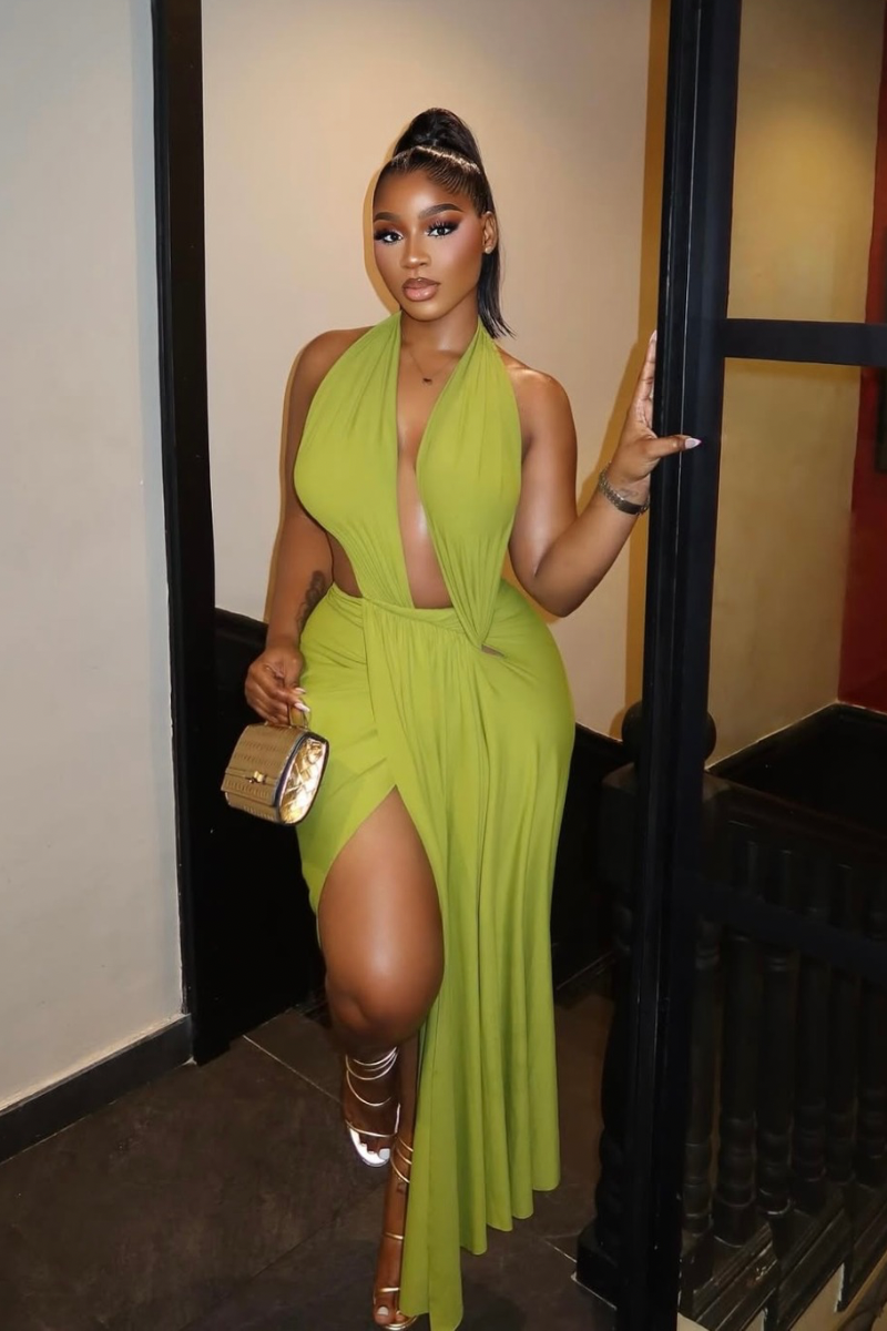 “KEKE BODYCON DRESS (LIME)