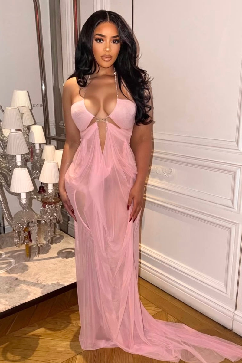 “AMOUR” MAXI DRESS (PINK)