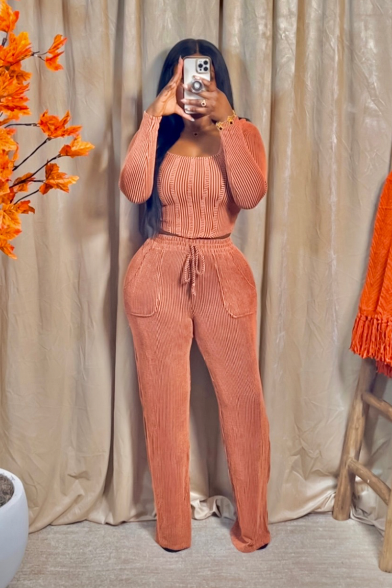 “ARIANA PANTS SET (RUST)