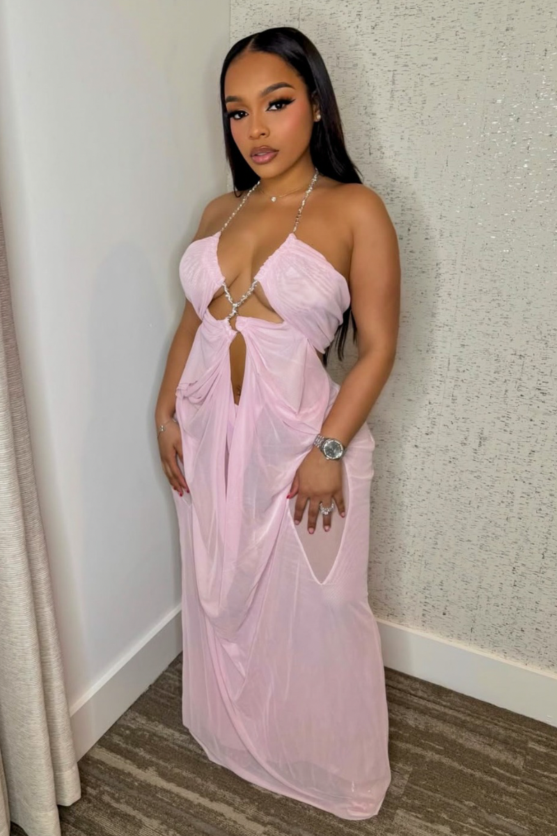 “AMOUR” MAXI DRESS (PINK)