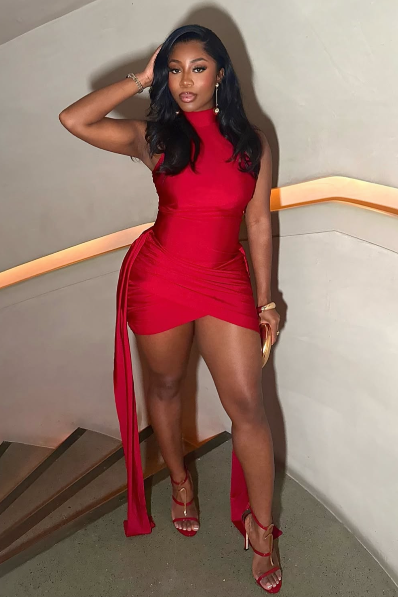 “SIANNA” MINI DRESS (ROSE)