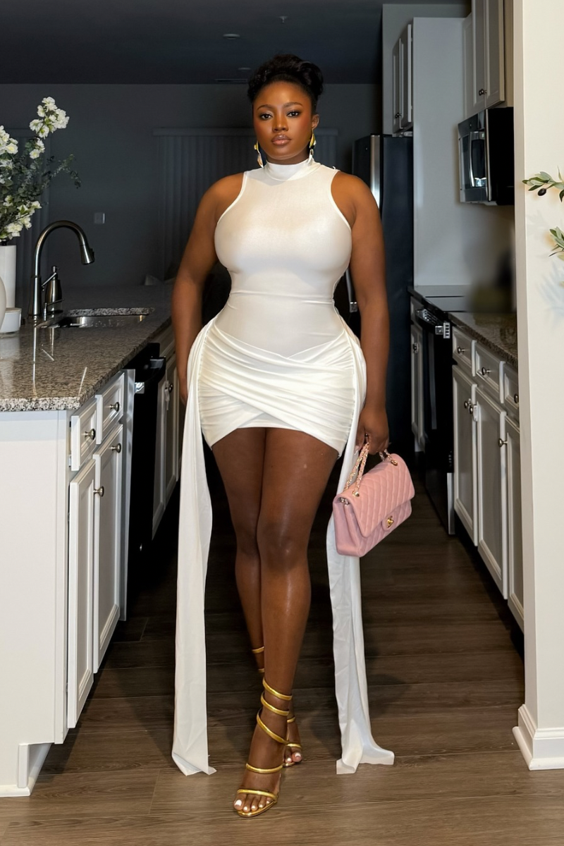 “SIANNA” MINI DRESS (WHITE)