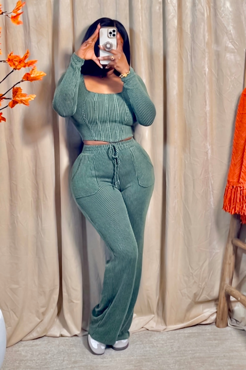 “ARIANA PANTS SET (GREEN)